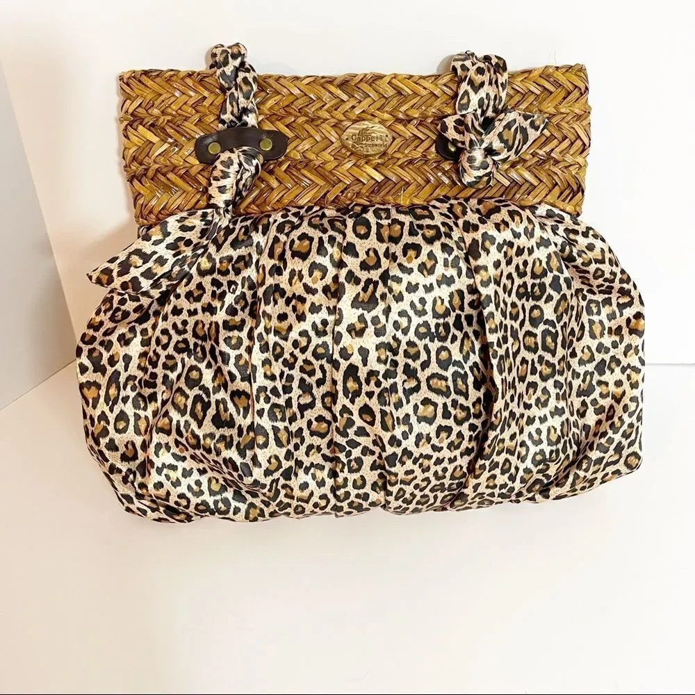 Leopard Print Cappelli Straworld bag